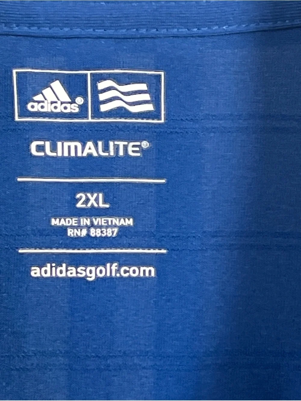 ADIDAS ClimaLite Blue Capitol City Golf Club Short Sleeve Golf Polo Size XXL